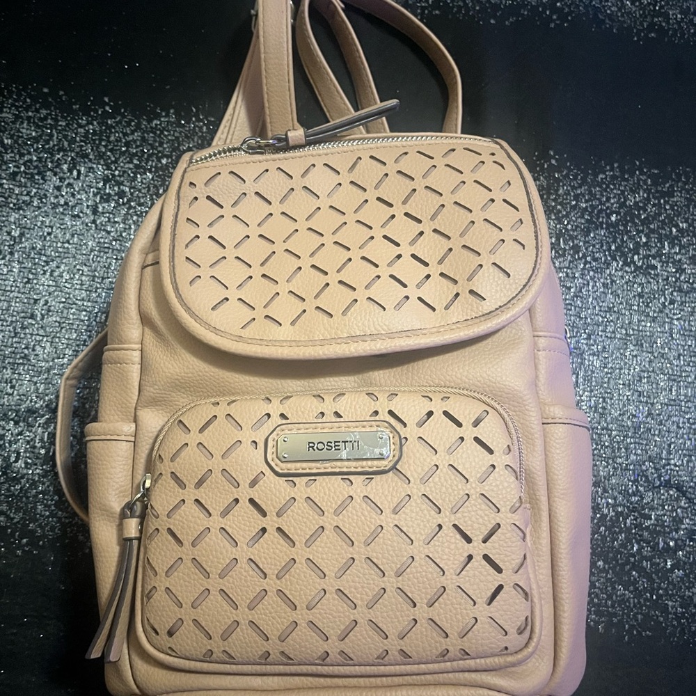 Rosetti Women's Beige Backpack with Cutout Design